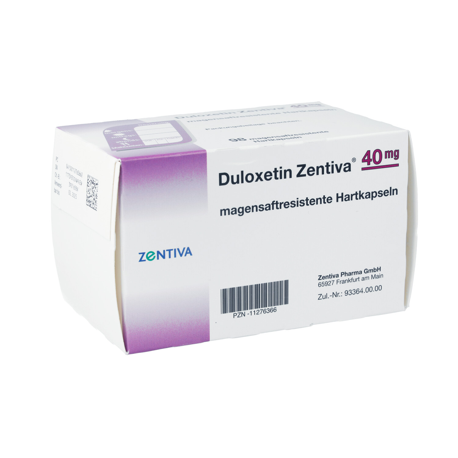 DULOXETIN Zentiva 40 mg magensaftres.Hartkapseln