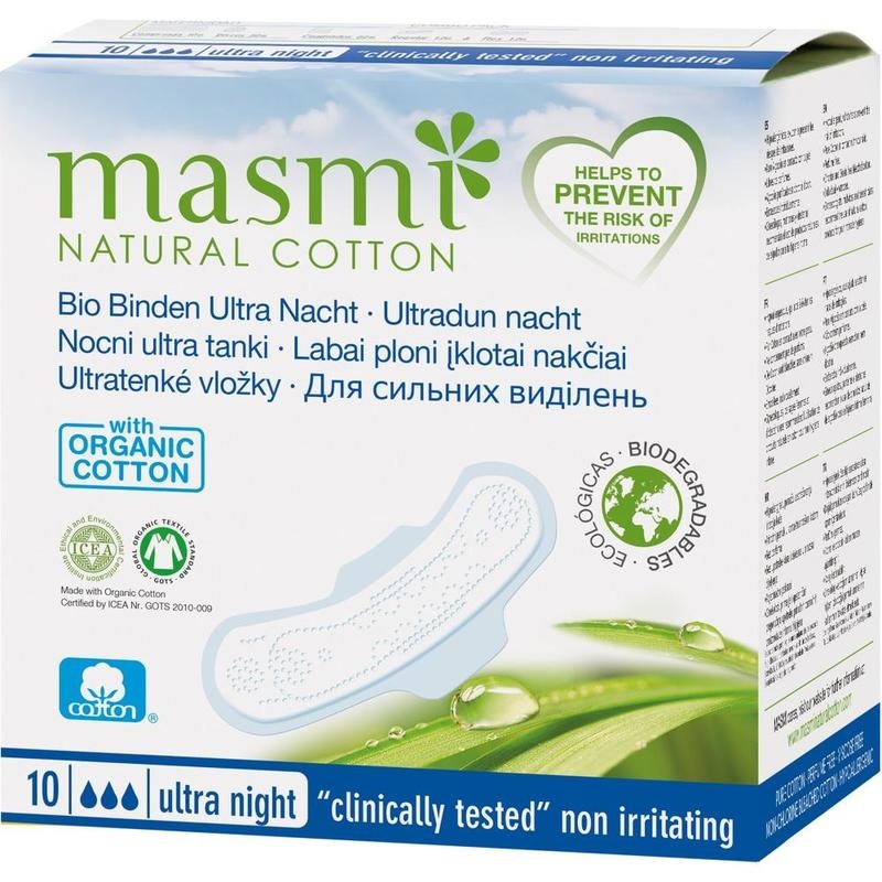BIO BINDEN ultra Nacht 100% Bio-Baumwolle MASMI