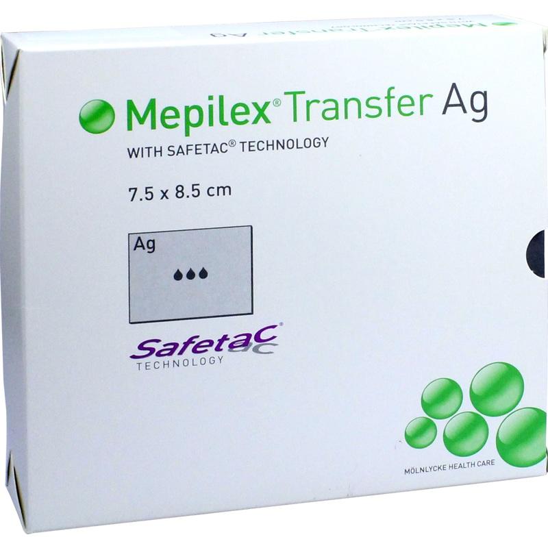 MEPILEX Transfer Ag Schaumverband 7,5x8,5 cm ster.