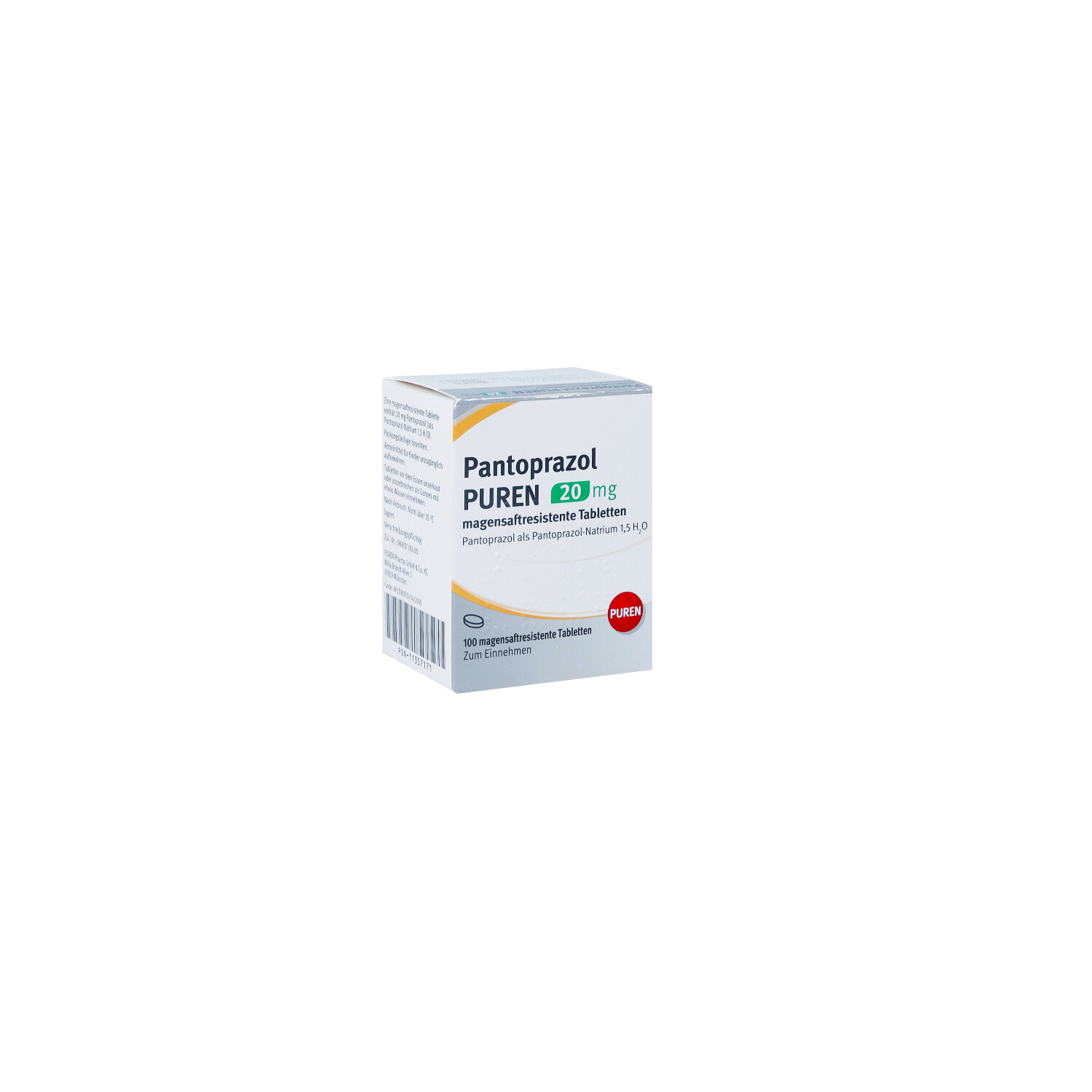PANTOPRAZOL PUREN 20 mg magensaftres.Tabletten