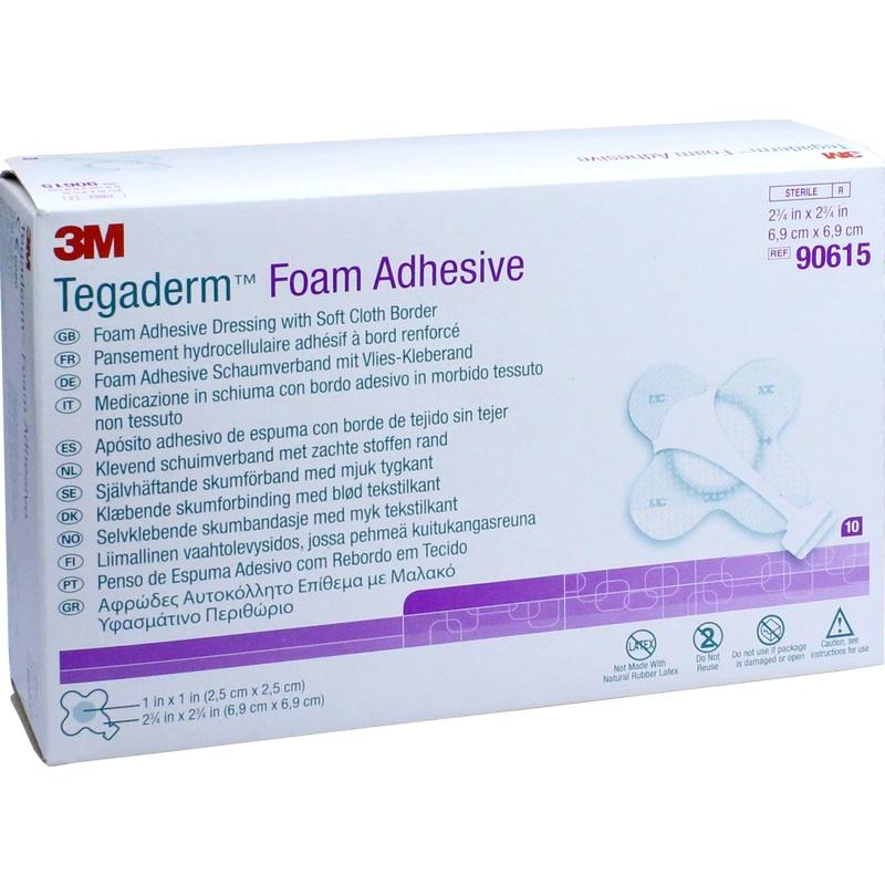 TEGADERM Foam Adhesive 6,9x6,9 cm kreuzf.90615