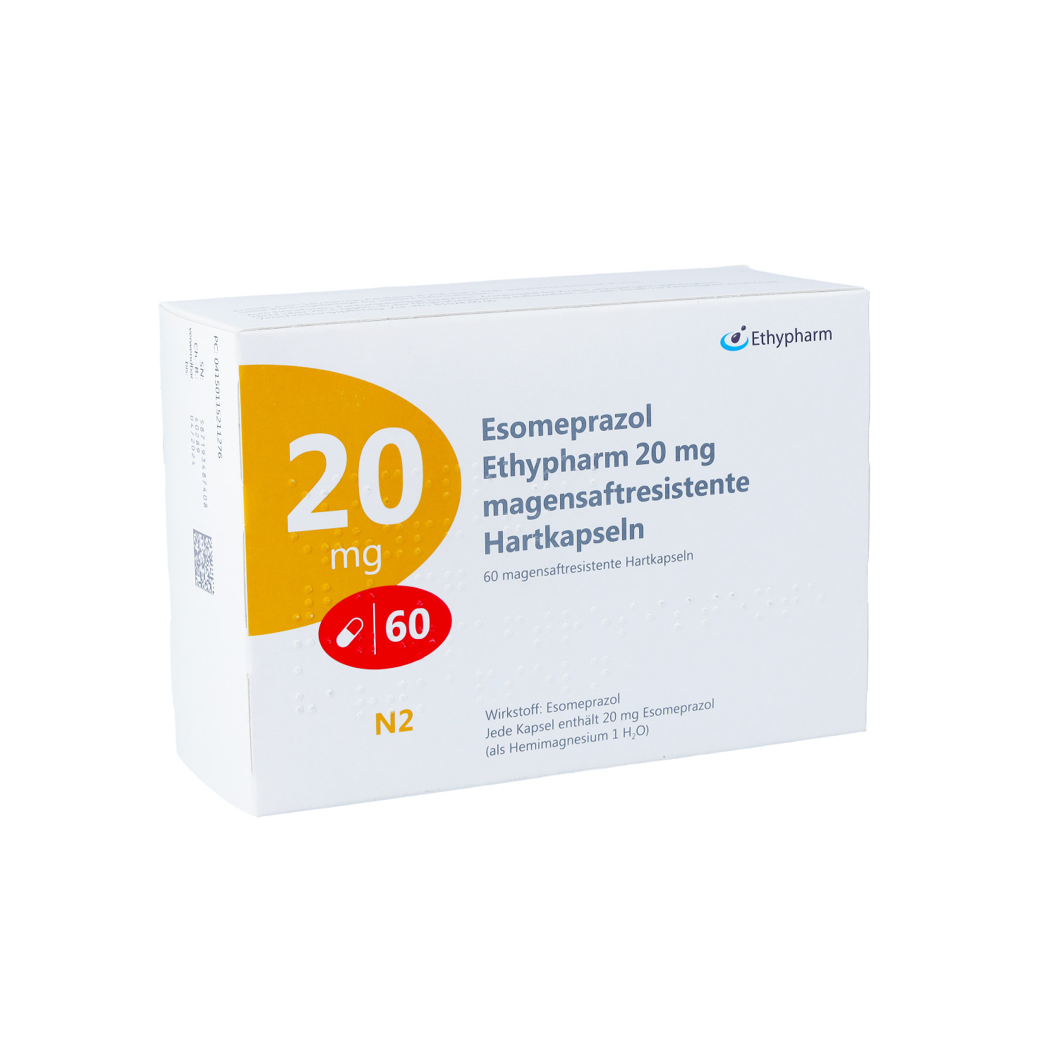 ESOMEPRAZOL Ethypharm 20 mg magensaftres.Hartkaps.