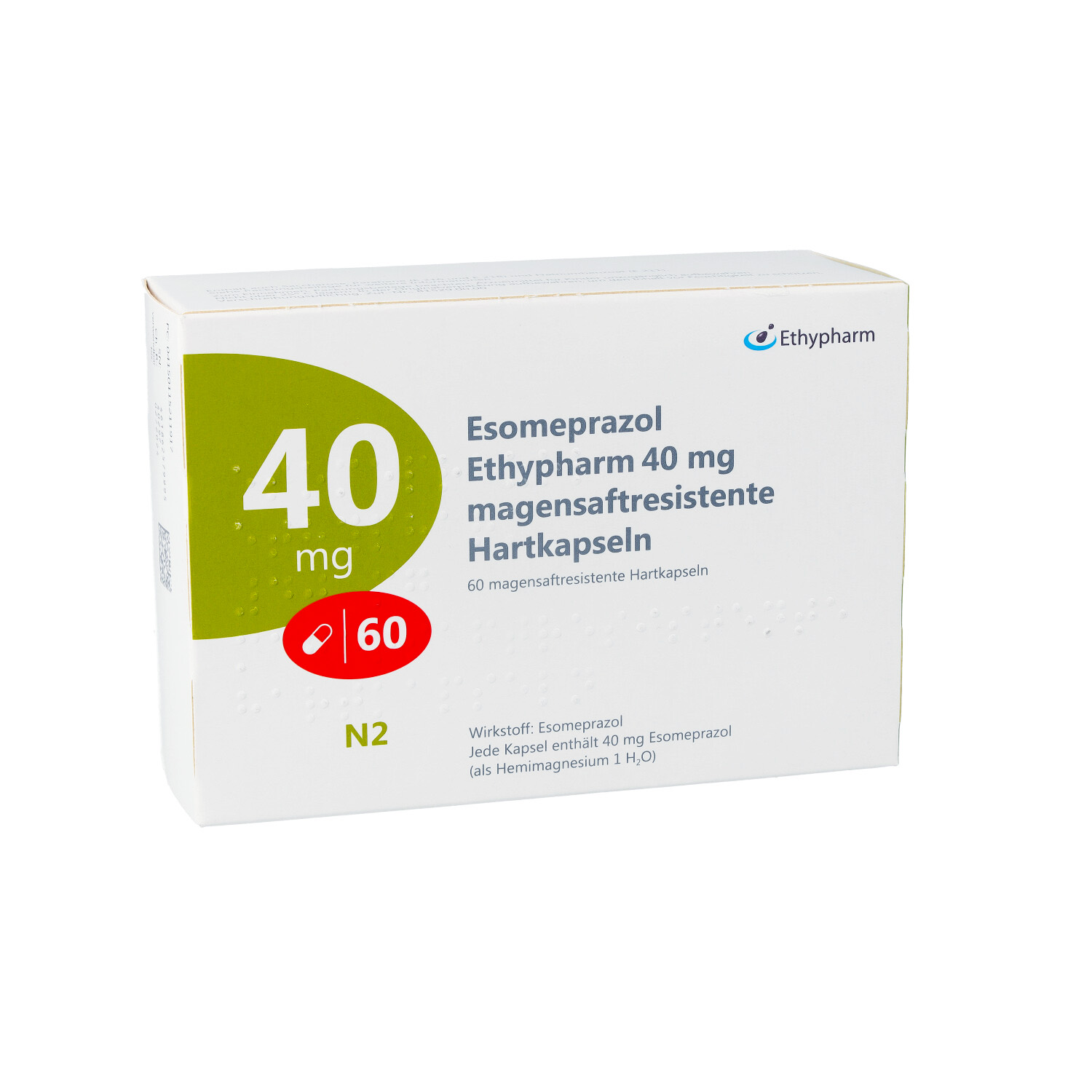ESOMEPRAZOL Ethypharm 40 mg magensaftres.Hartkaps.
