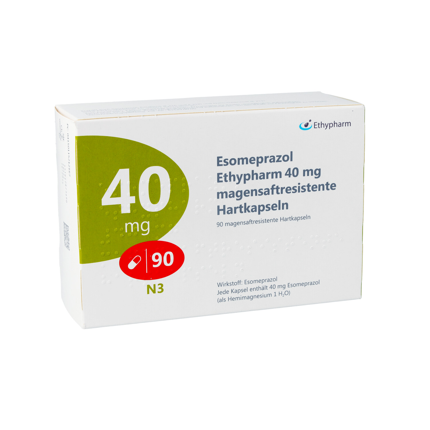 ESOMEPRAZOL Ethypharm 40 mg magensaftres.Hartkaps.