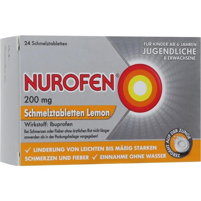 Nurofen Schmelztabletten Lemon 200 mg – Ibuprofen für Kinder ab 6 Jahren