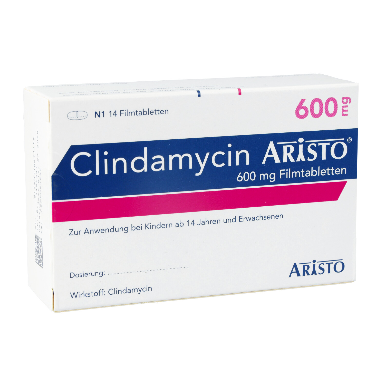 CLINDAMYCIN Aristo 600 mg Filmtabletten