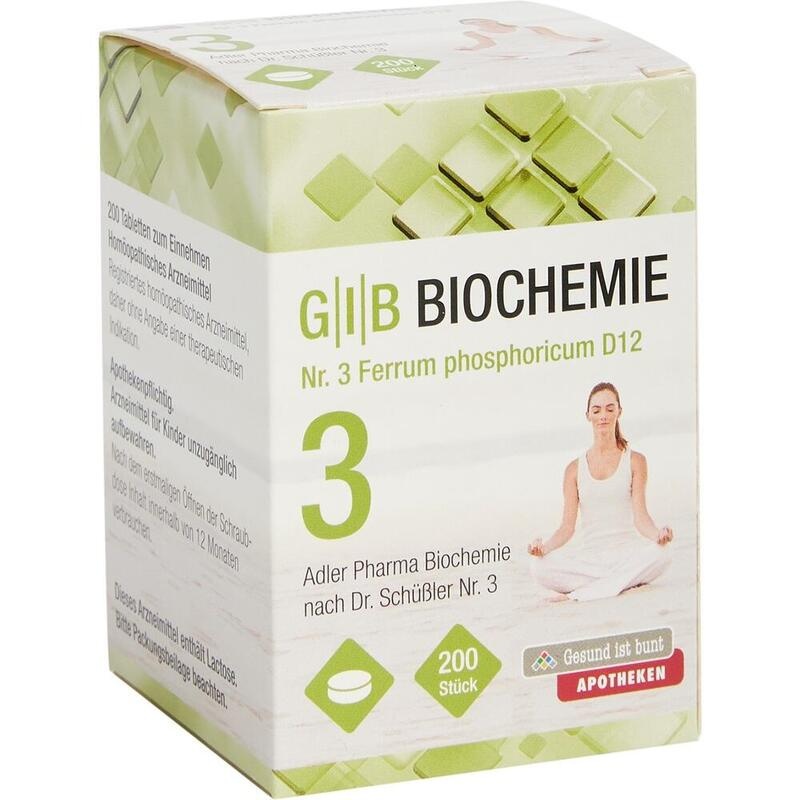 GIB Biochemie Nr.3 Ferrum phosphor.D 12 Adler Tab.