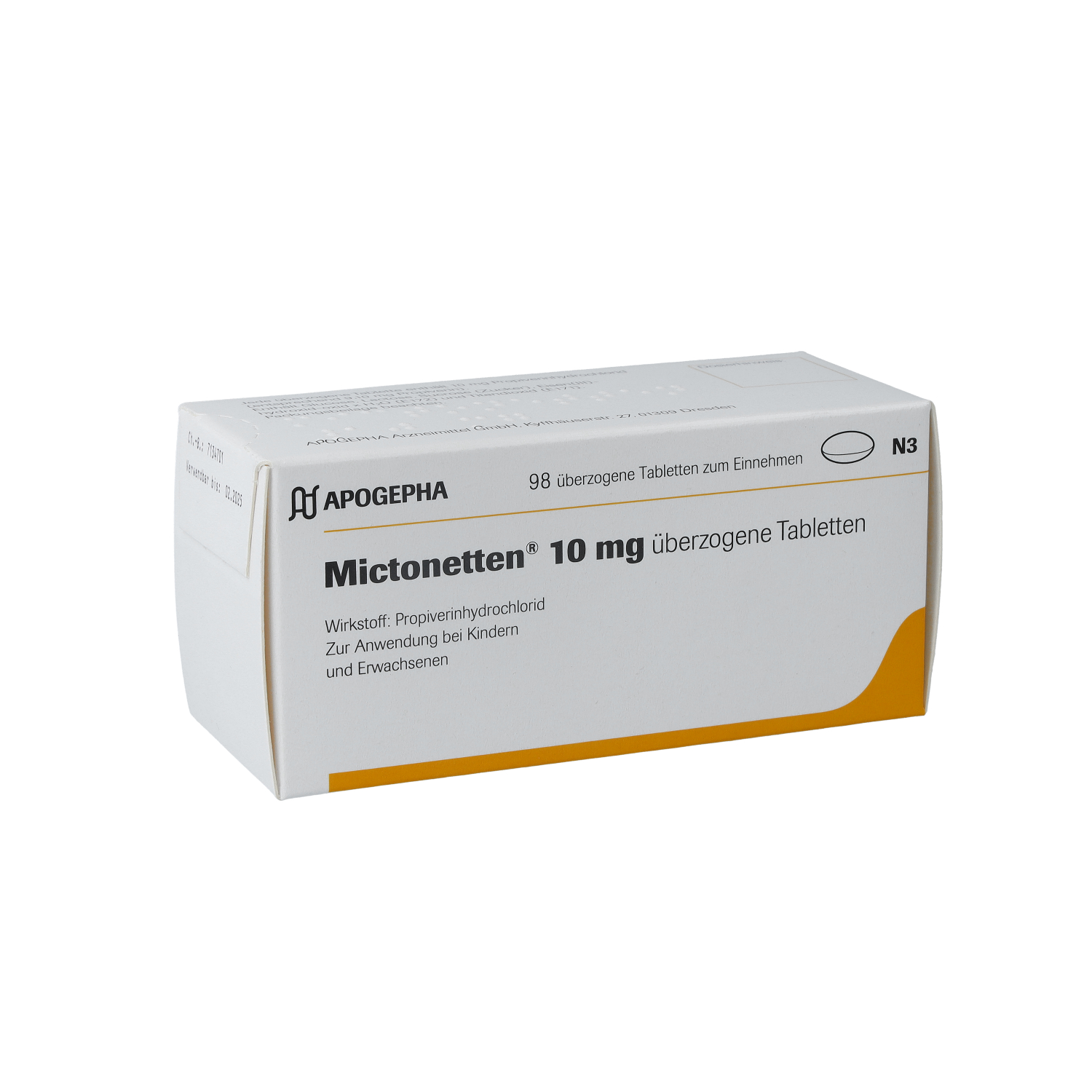 MICTONETTEN 10 mg überzogene Tabletten