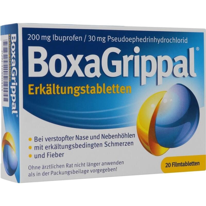 BOXAGRIPPAL 200/30 mg – Bei verstopfter Nase, Gliederschmerzen & Fieber