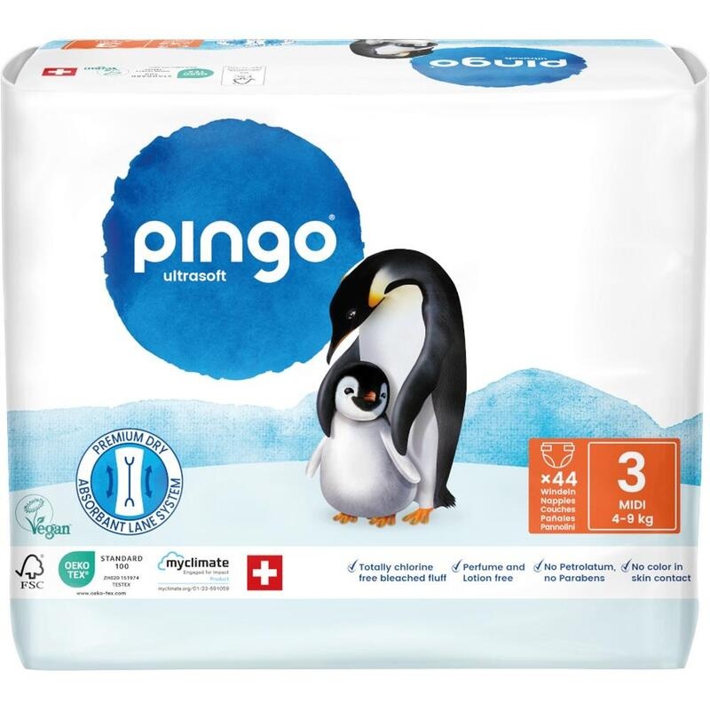 BIO WINDELN midi 4-9 kg Pinguin PINGO SWISS