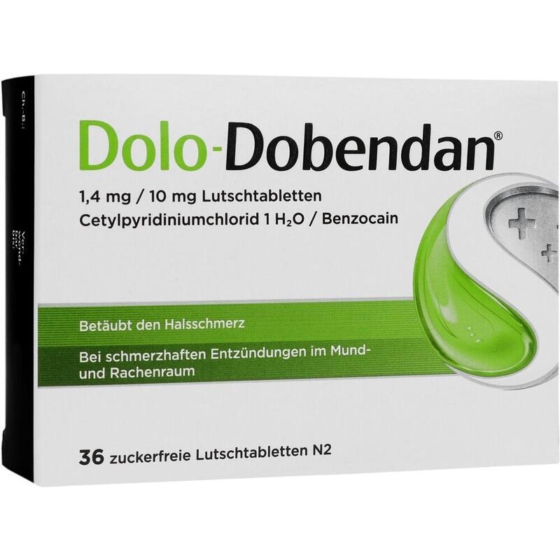 Dolo-Dobendan betäubende Lutschtabletten zuckerfrei bei starken Halsschmerzen & Schluckbeschwerden