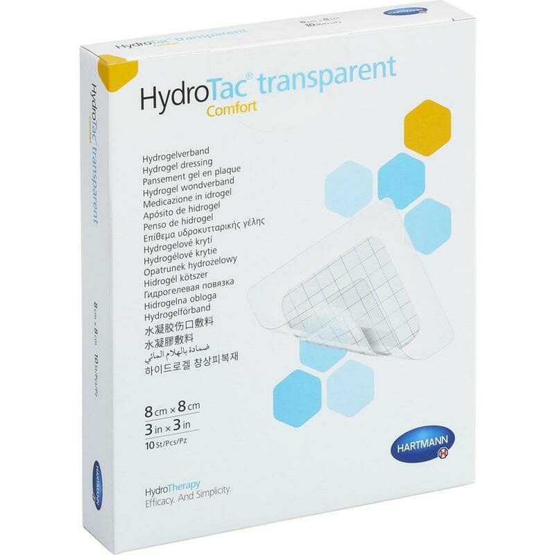 HYDROTAC transparent comfort Hydrogelv.8x8 cm