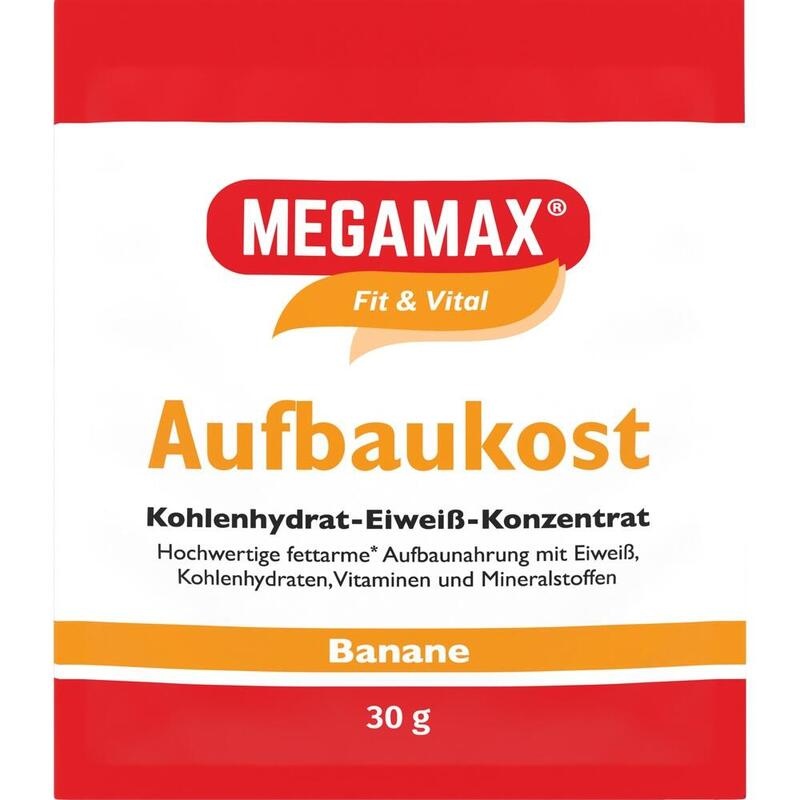 MEGAMAX Aufbaukost Banane Pulver