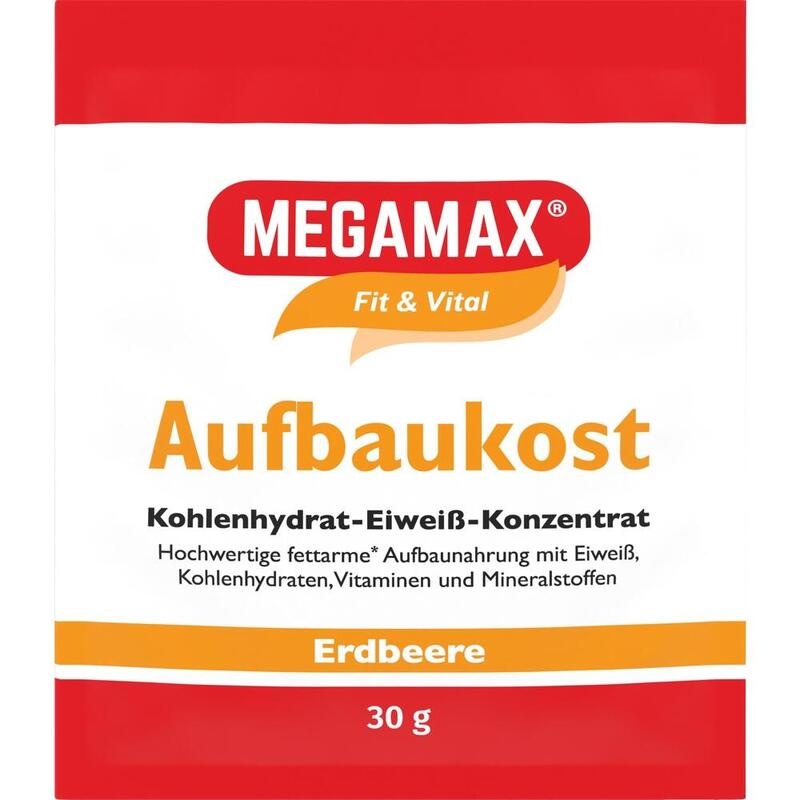 MEGAMAX Aufbaukost Erdbeere Pulver