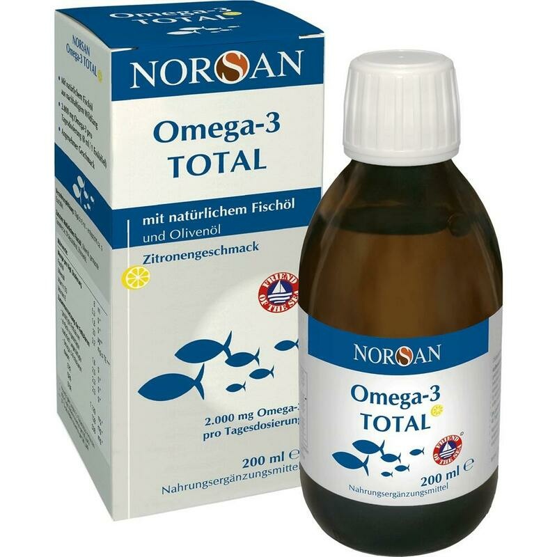 NORSAN Omega-3 Total Zitrone – 2.000 mg Omega-3 aus Fischöl mit Vitamin D3