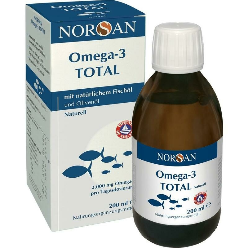 NORSAN Omega-3 Total Naturell – Fischöl ohne Aroma, 2.000 mg & Vitamin D3