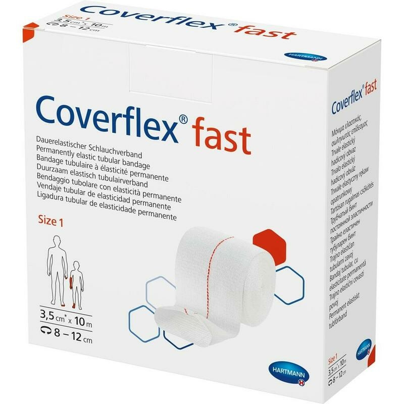 COVERFLEX fast Schlauchverb.Gr.1 3,5 cmx10 m weiß