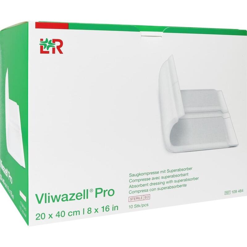 VLIWAZELL Pro superabsorb.Kompr.steril 20x40 cm
