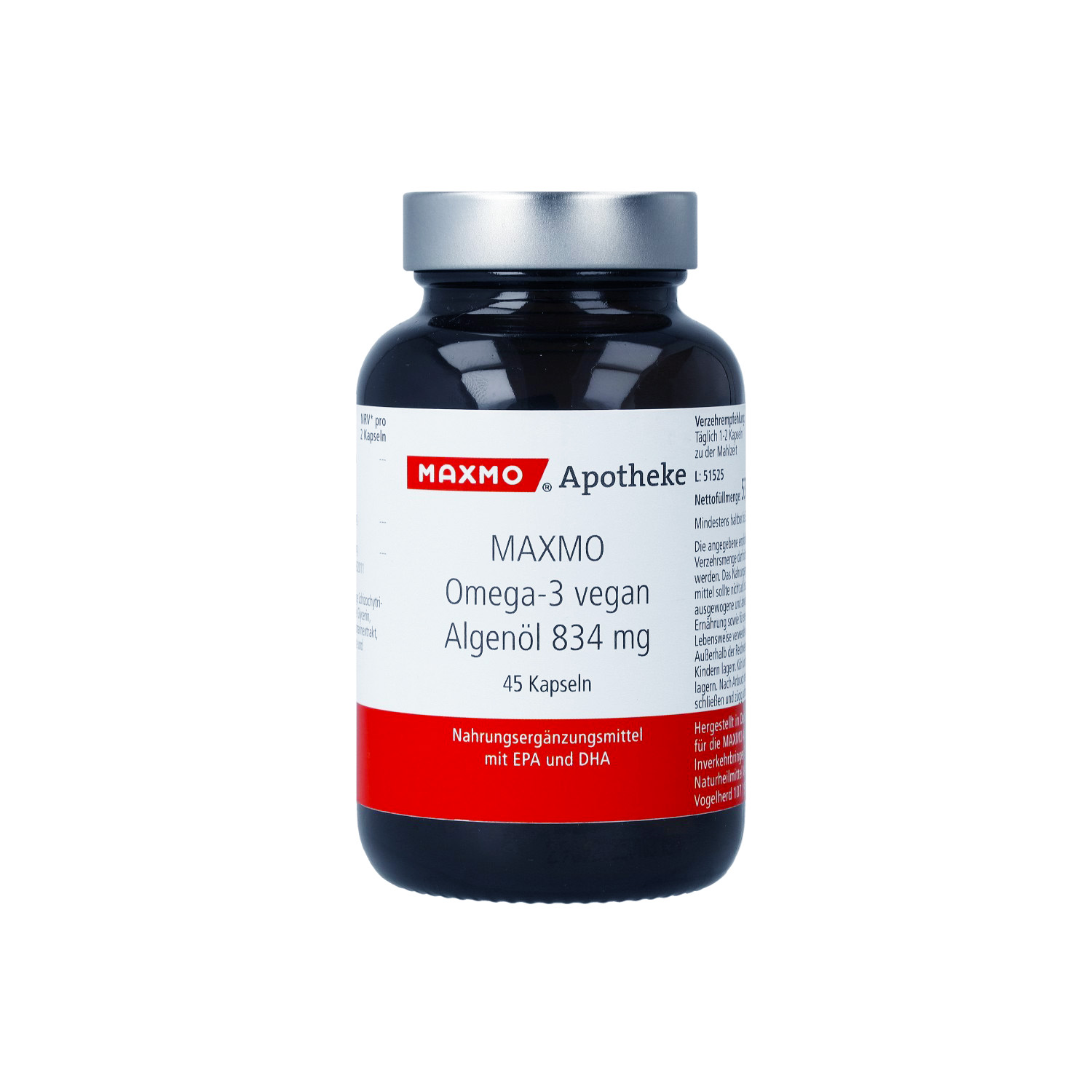 MAXMO Omega-3 vegan 834 mg Kapseln