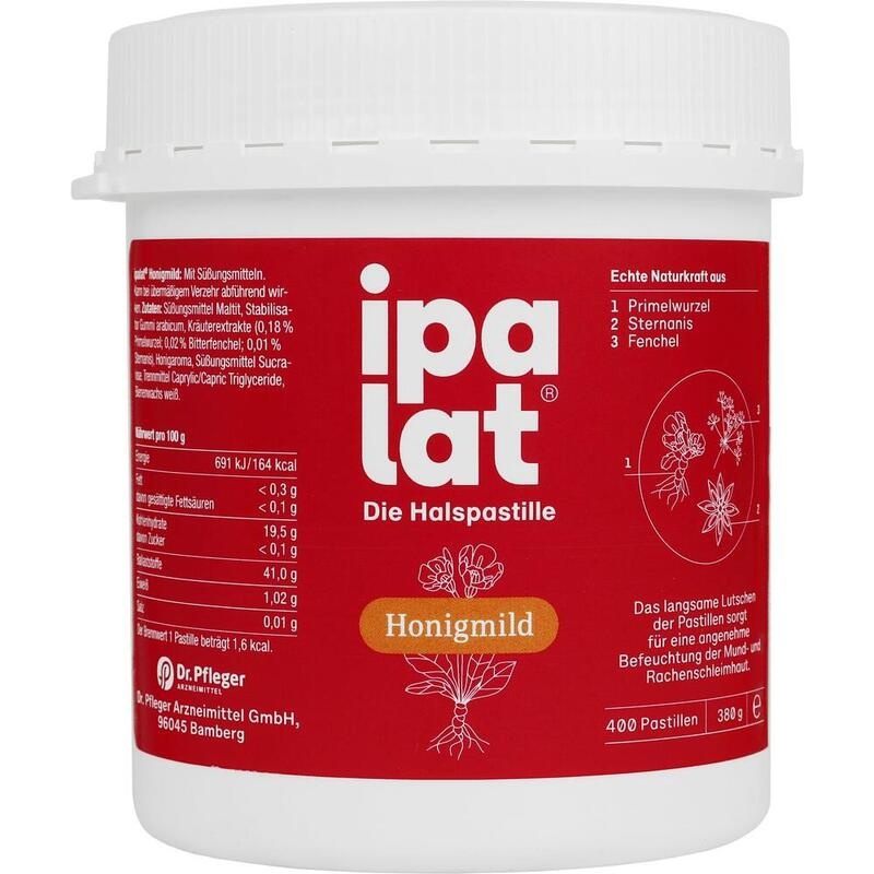 IPALAT Halspastillen honigmild o.Menthol zuckerfr.