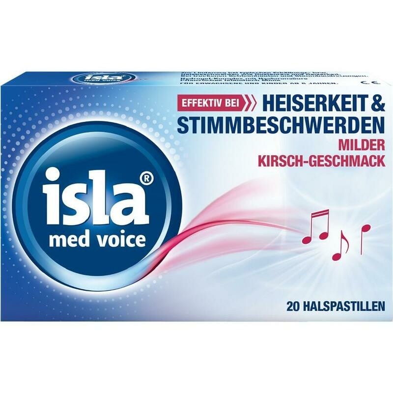 isla med voice bei Heiserkeit, Stimmbeschwerden & Halskratzen