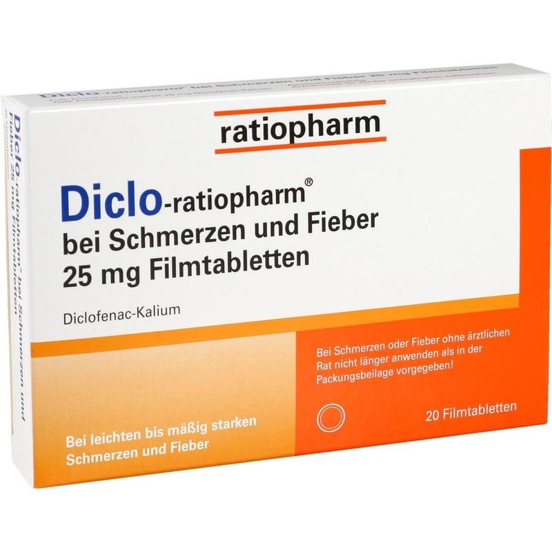 DICLO-ratiopharm 25 mg – Bei Schmerzen, Fieber & Entzündungen