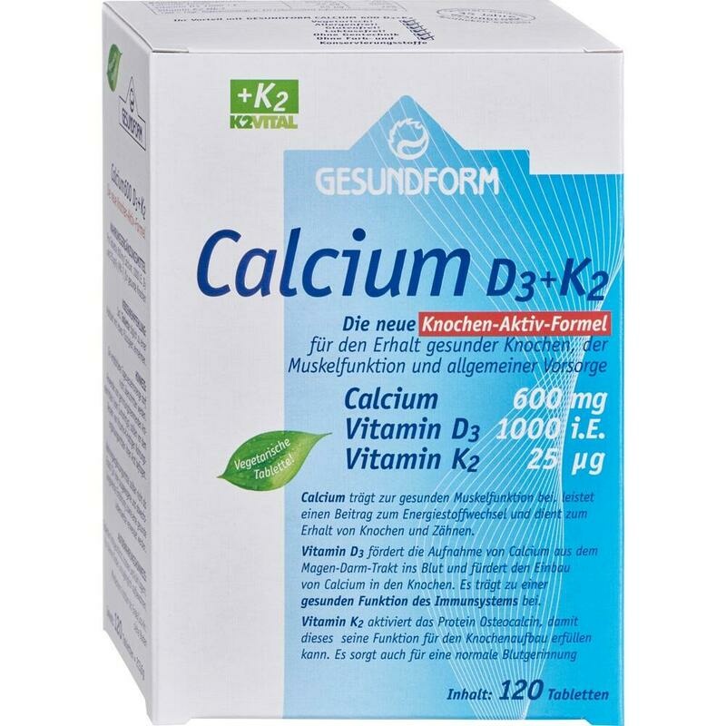 GESUNDFORM Calcium D3+K2 Tabletten
