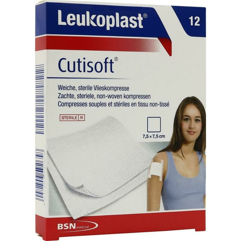 LEUKOPLAST Cutisoft Vlieskompr.steril 7,5x7,5 cm