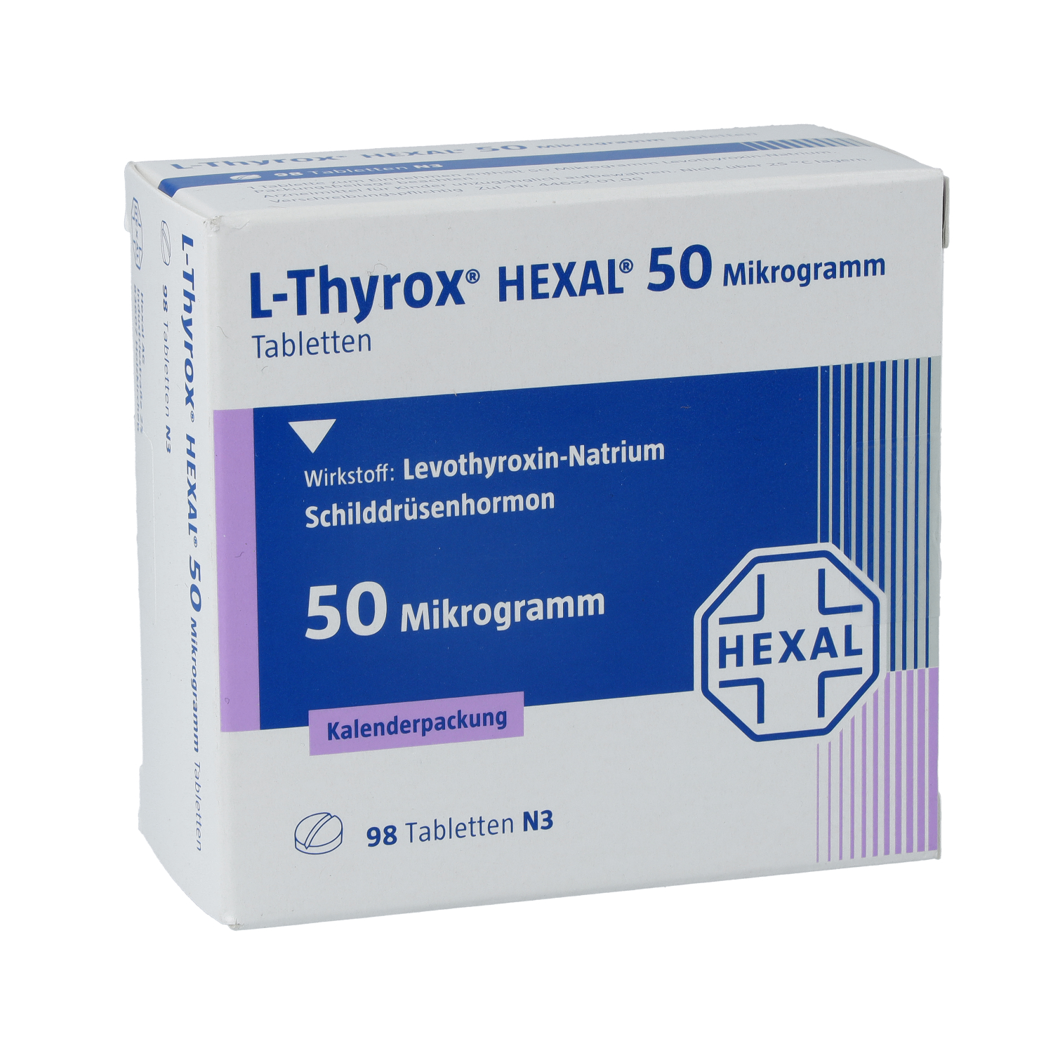 L-THYROX HEXAL 50 Mikrogramm Tabl.i.Kalenderpack.