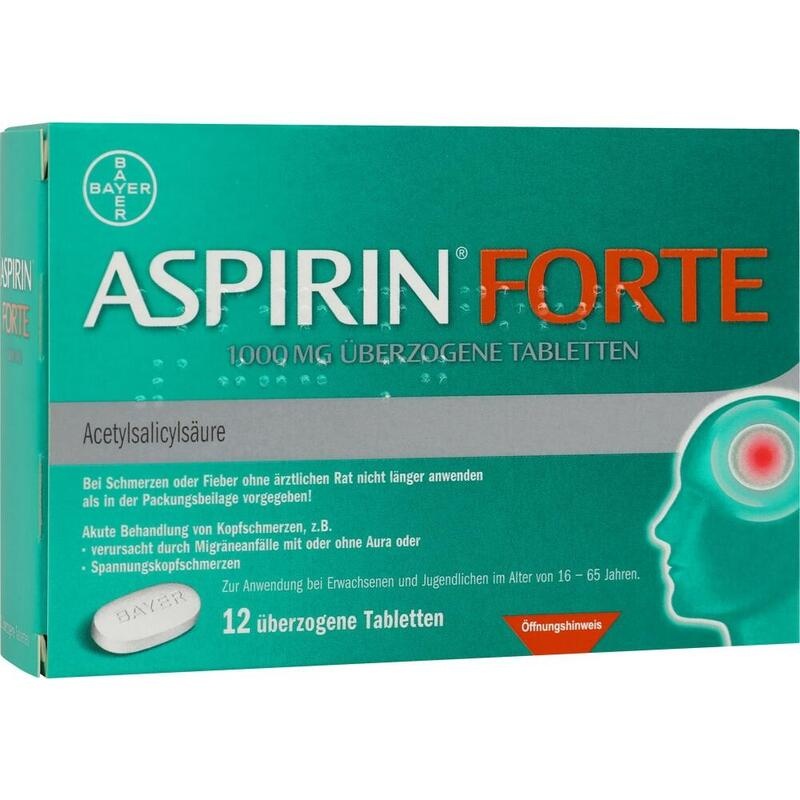ASPIRIN Forte 1000 mg überzogene Tabletten