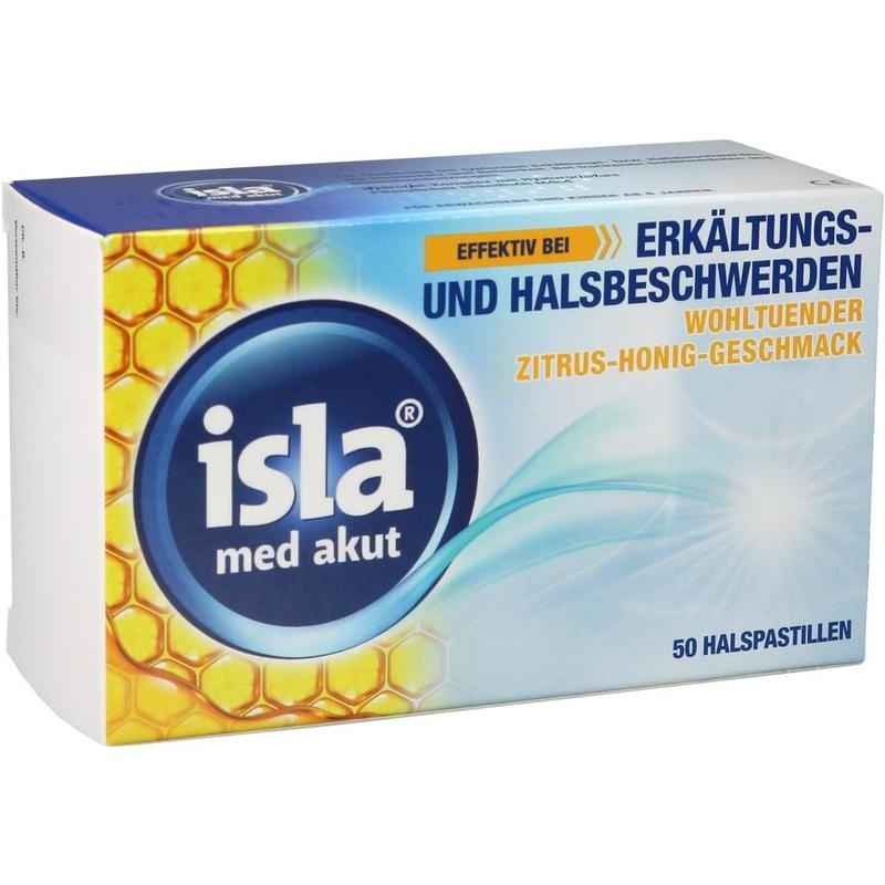 isla med akut Zitrus-Honig Halspastillen – Bei Halsschmerzen & Erkältung