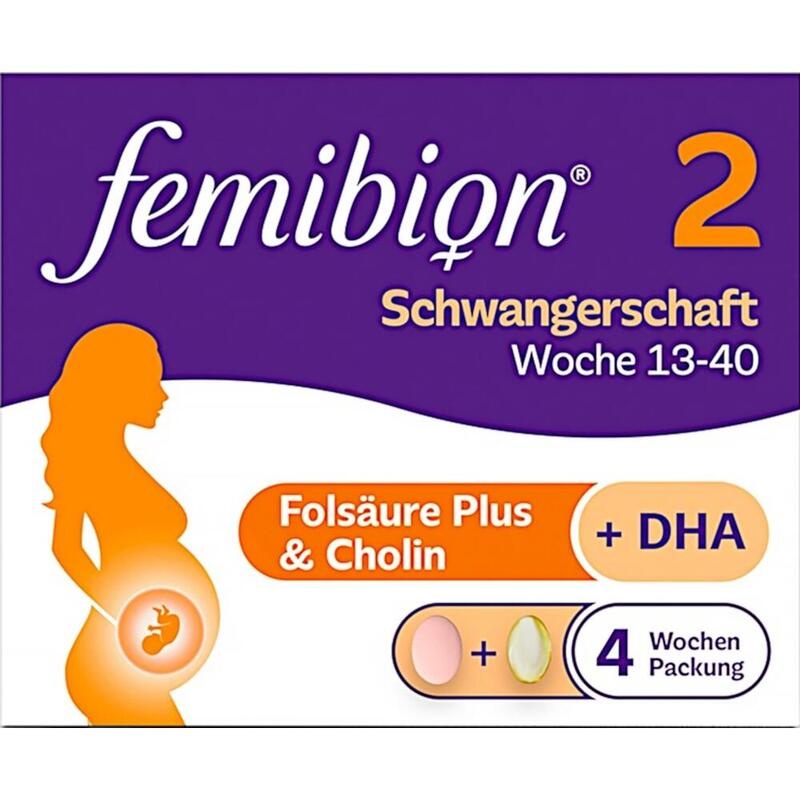 Femibion 2 Schwangerschaft – Folsäure, DHA & Vitamine ab SSW 13–40