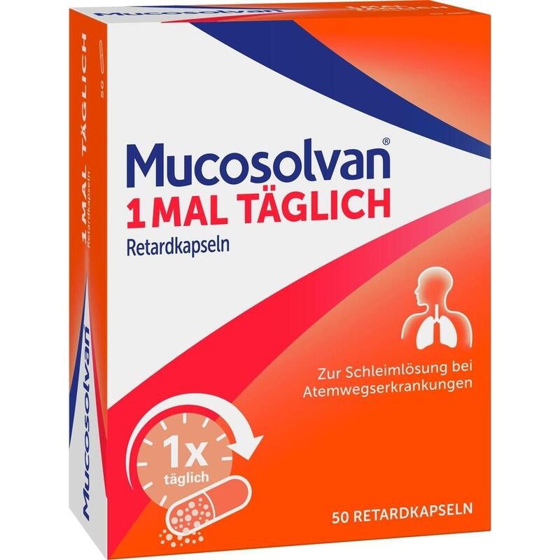 Mucosolvan 1mal täglich Retardkapseln bei festsitzendem Husten, starker Verschleimung & zähem Schleim