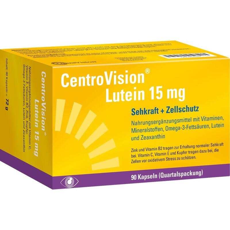 CENTROVISION® Lutein 15 mg zur Unterstützung der Sehkraft & Netzhaut mit Zeaxanthin
