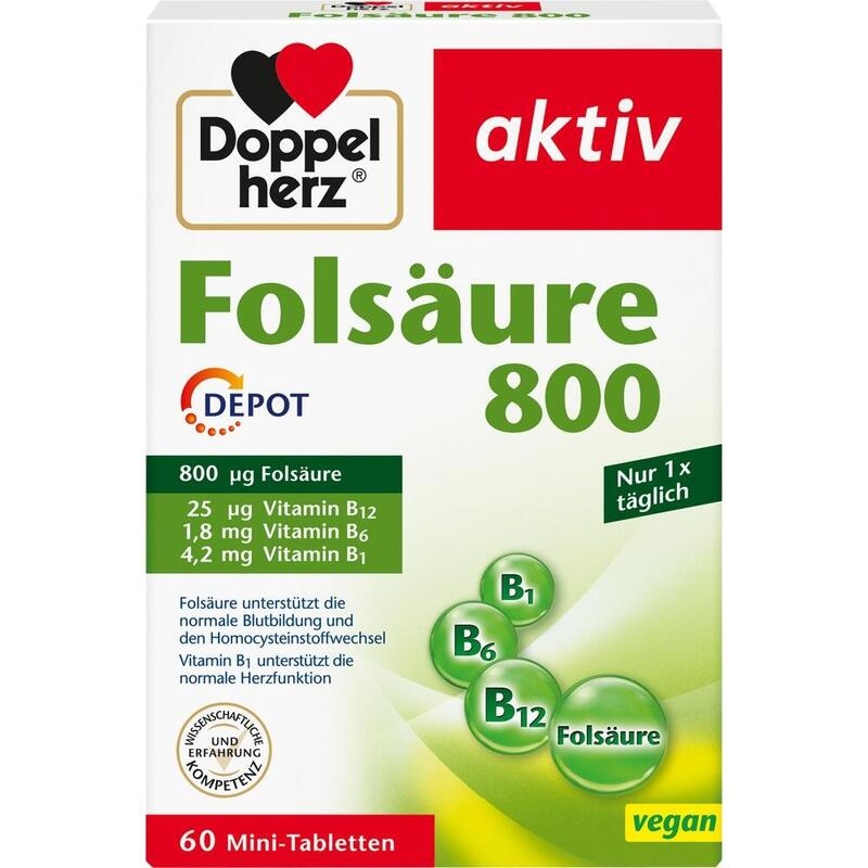 DOPPELHERZ Folsäure 800 Depot Tabletten