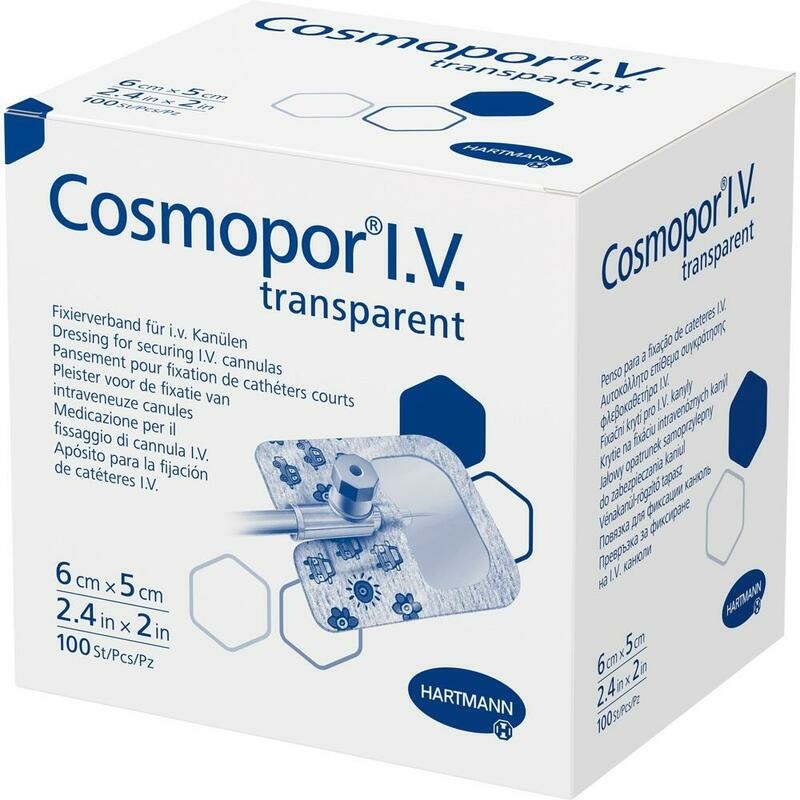 COSMOPOR I.V. transparent Fixierverb.5x6 cm steril