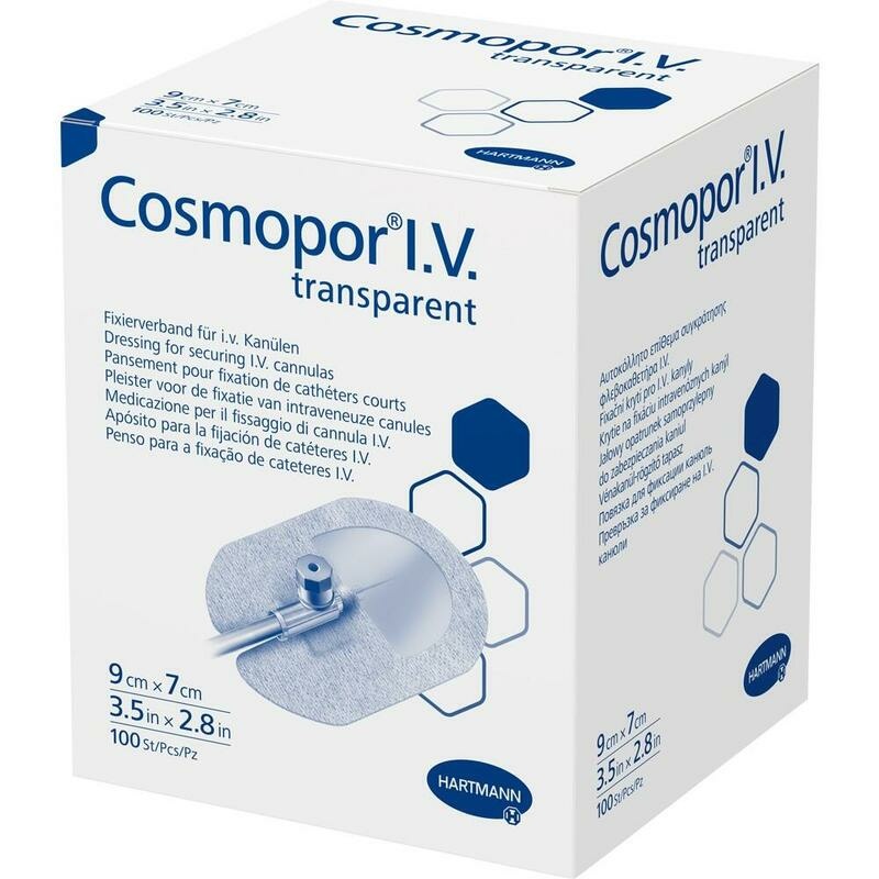 COSMOPOR I.V. transparent Fixierverb.7x9 cm steril