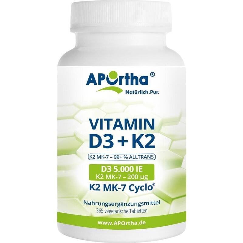 VITAMIN D3 5.000 I.E.+Natto K2 200 μg Tabletten
