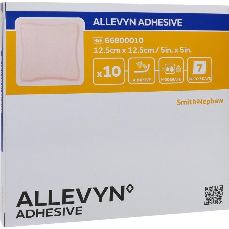 ALLEVYN Adhesive 12,5x12,5 cm haftende Wundauflage
