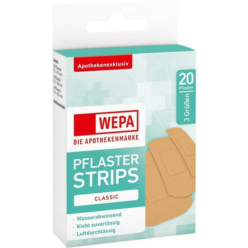 WEPA Pflasterstrips Classic wasserabweis.3 Größen