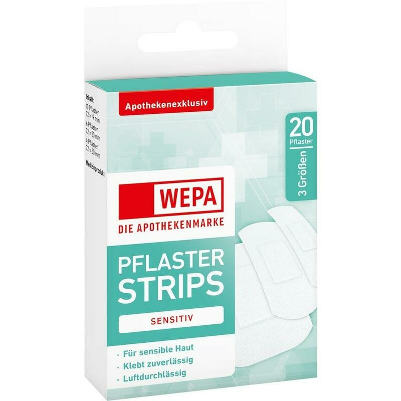WEPA Pflasterstrips sensitiv 3 Größen