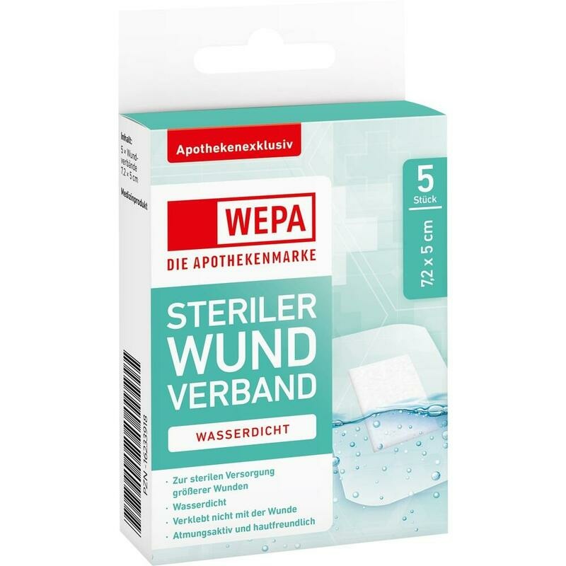 WEPA Wundverband wasserdicht 7,2x5 cm steril