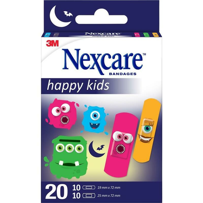 NEXCARE Happy Kids Pflasterstrips Monster 2 Größen