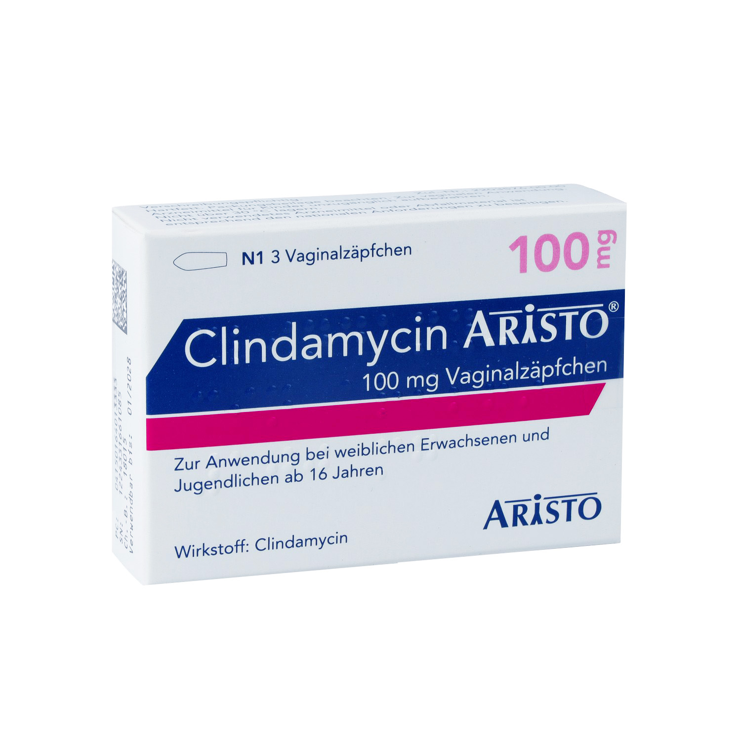 CLINDAMYCIN Aristo 100 mg Vaginalzäpfchen