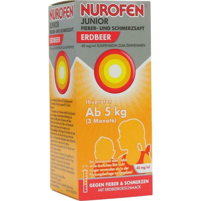 Nurofen Junior Fieber- & Schmerzsaft Erdbeere 40 mg/ml – Ibuprofen für Kinder