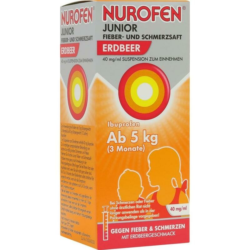 Nurofen Junior Fieber- & Schmerzsaft Erdbeere 40 mg/ml – Ibuprofen für Kinder