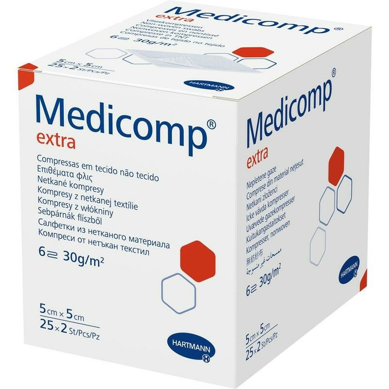 MEDICOMP extra Vlieskomp.steril 5x5 cm 6fach