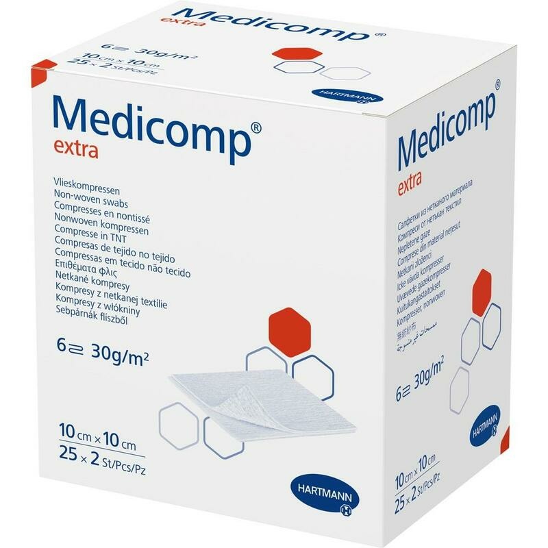 MEDICOMP extra Vlieskomp.steril 10x10 cm 6fach
