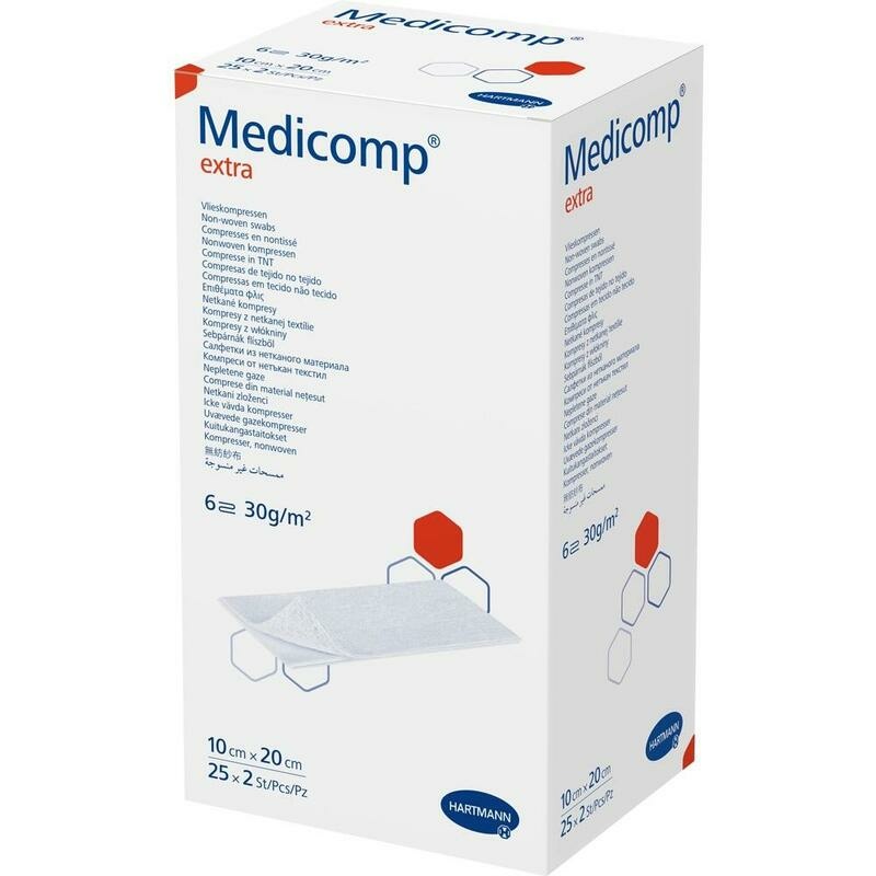 MEDICOMP extra Vlieskomp.steril 10x20 cm 6fach