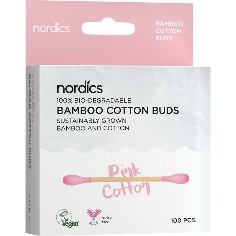 BIO KOSMETIKSTÄBCHEN Bambus Baumwolle pink Nordics
